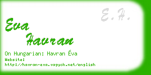 eva havran business card